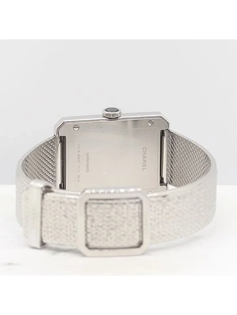 Chanel Movable Boyfriend Neo Tweed Quartz Date Black Dial Watch